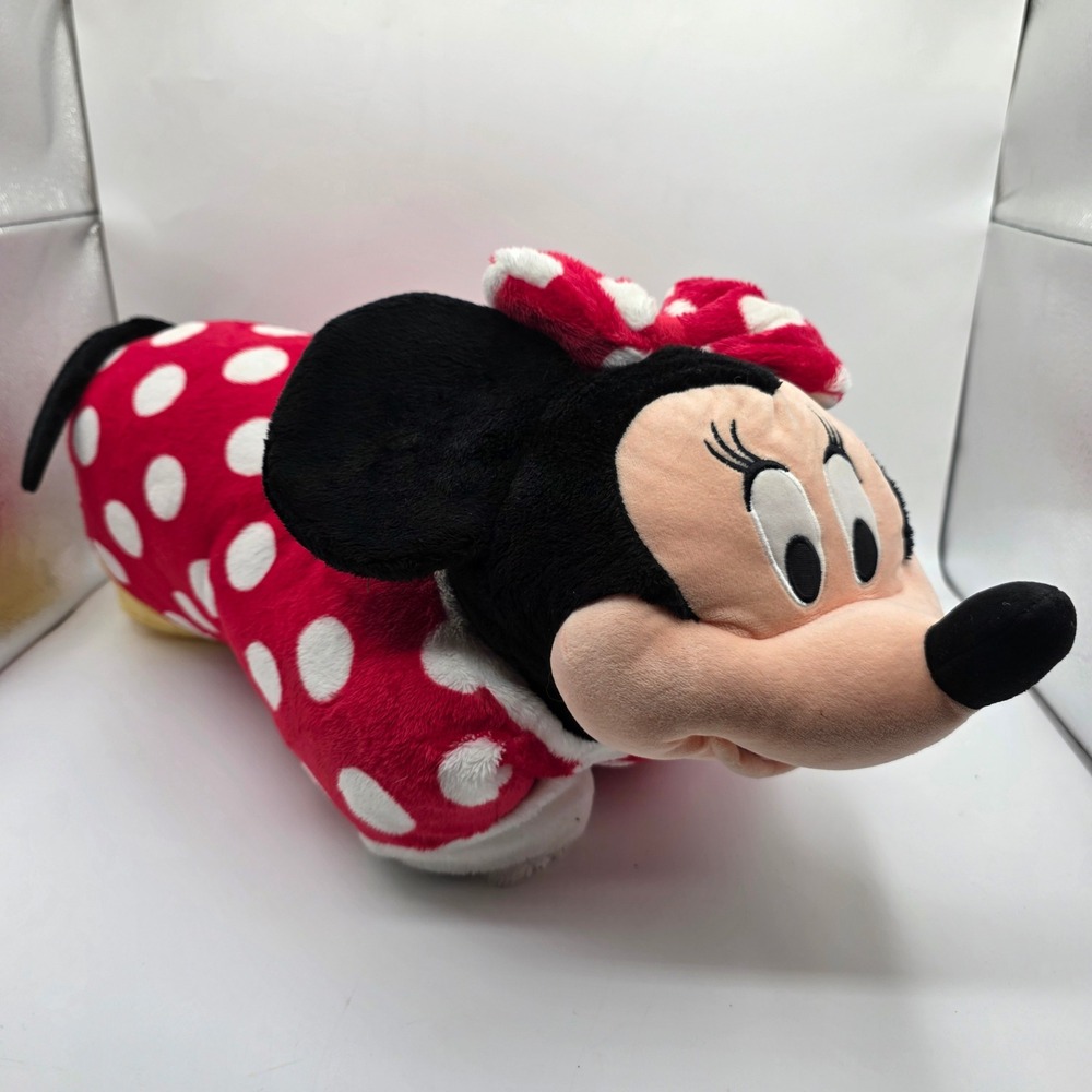 Disney Parks Minnie Mouse Pillow Pet Red Polka Dot Plush Toy Kids